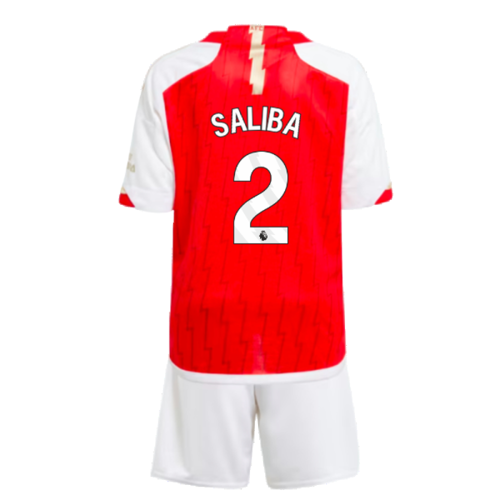 2023-2024 Arsenal Home Mini Kit (Saliba 2)