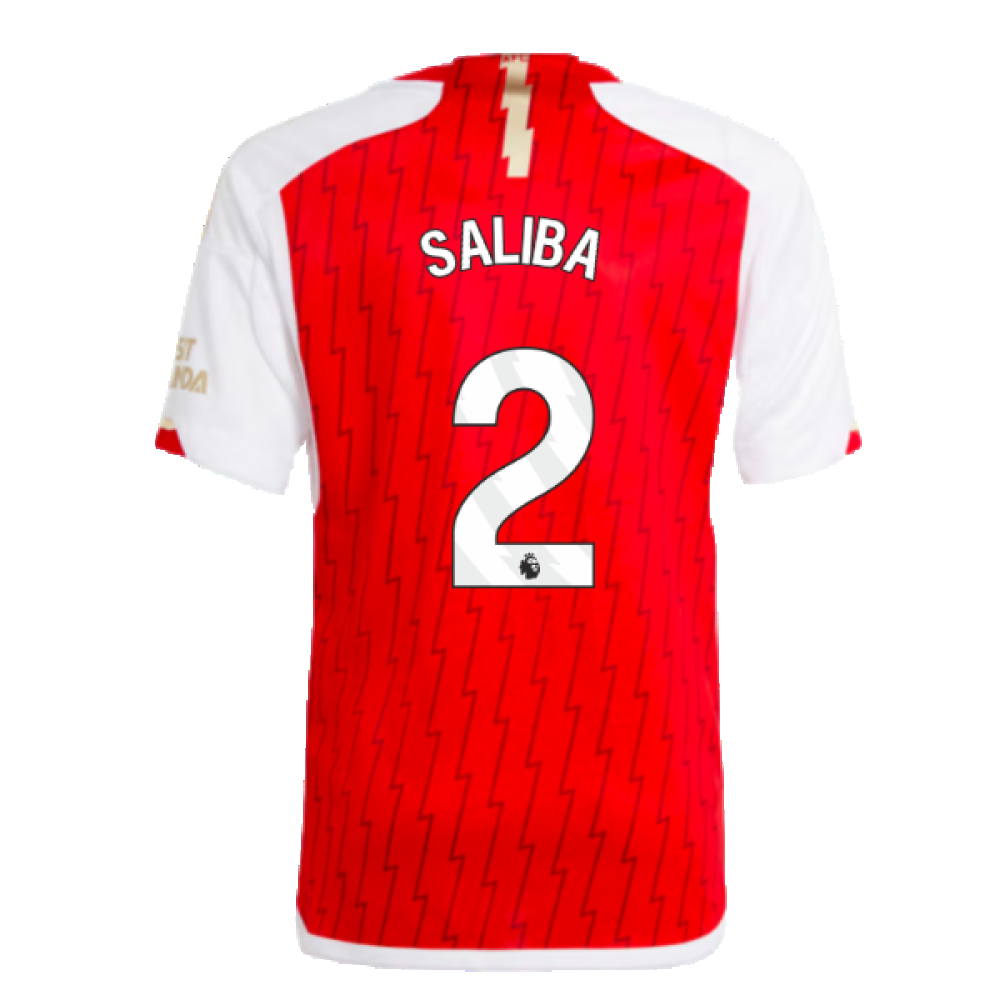 2023-2024 Arsenal Home Shirt (Kids) (Saliba 2)