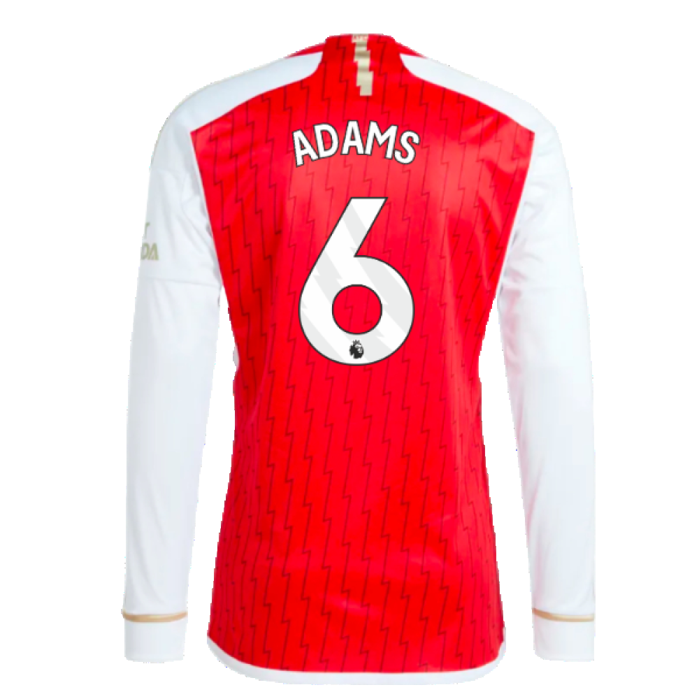 2023-2024 Arsenal Long Sleeve Home Shirt (Adams 6)