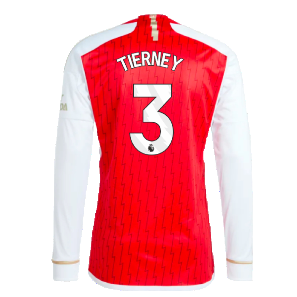 2023-2024 Arsenal Long Sleeve Home Shirt (Tierney 3)