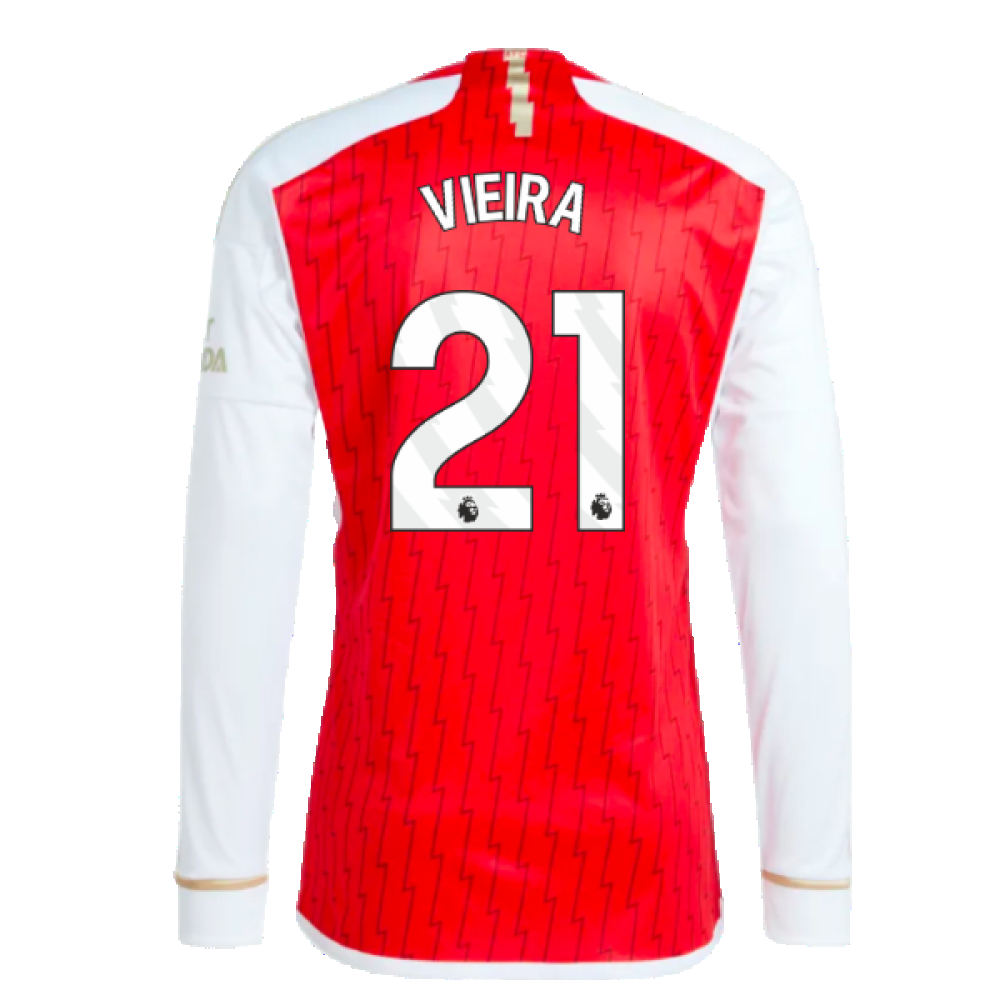 2023-2024 Arsenal Long Sleeve Home Shirt (Vieira 21)