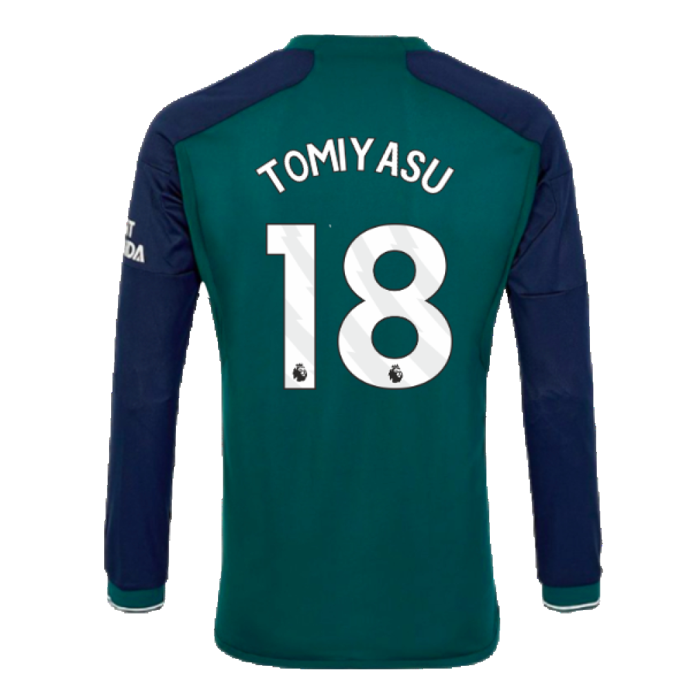 2023-2024 Arsenal Long Sleeve Third Shirt (Tomiyasu 18)