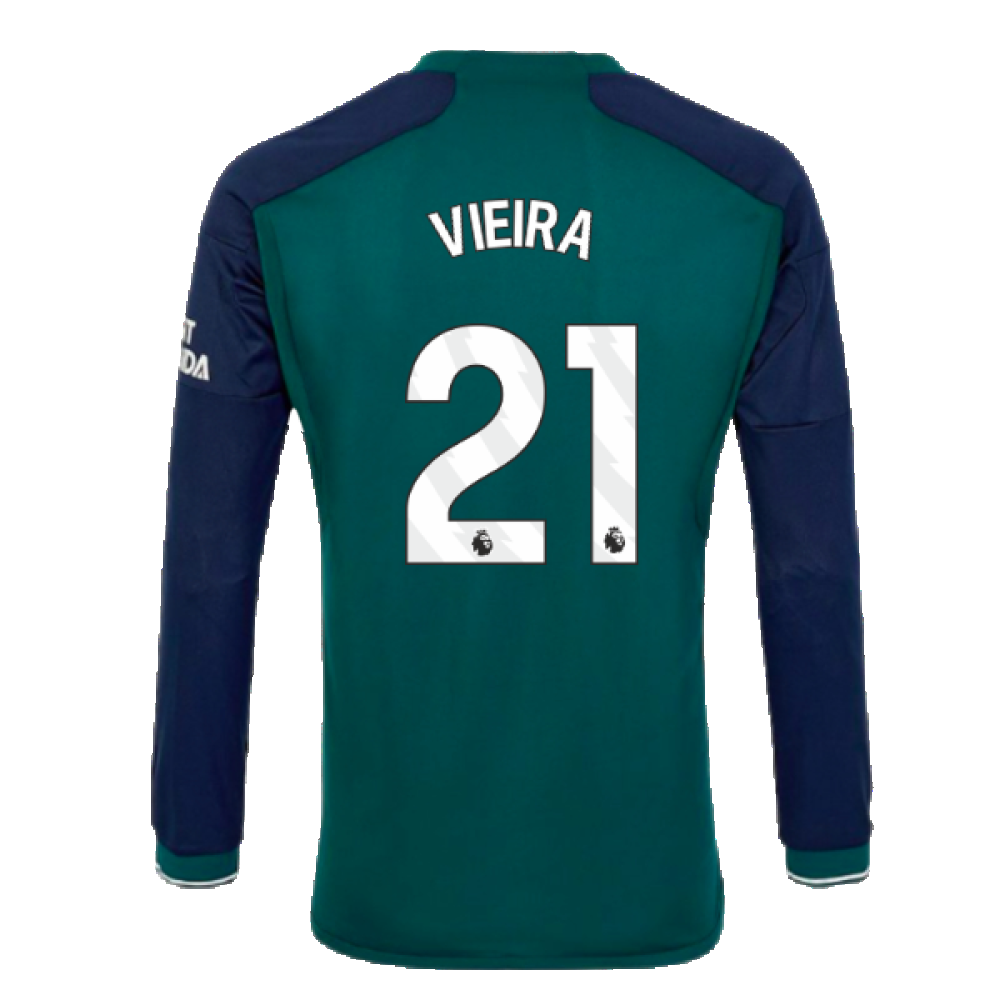 2023-2024 Arsenal Long Sleeve Third Shirt (Vieira 21)