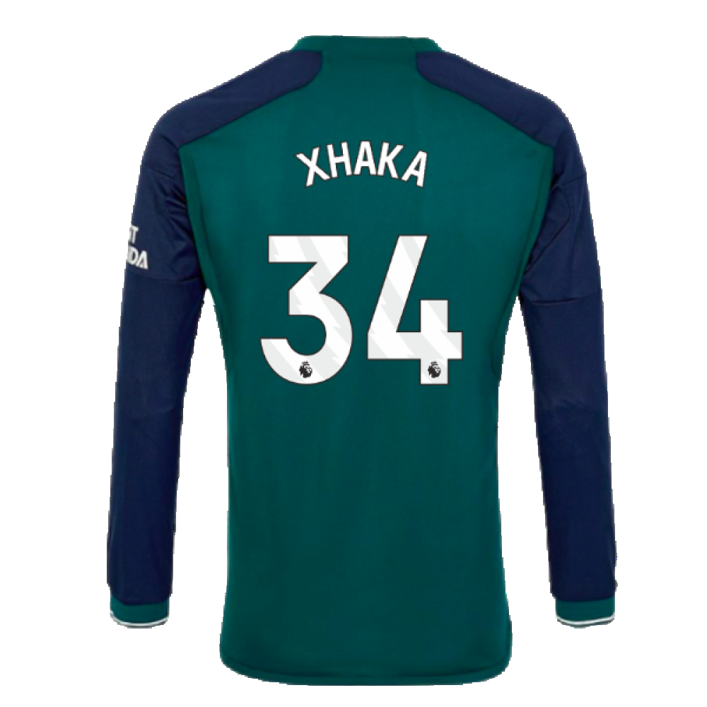 2023-2024 Arsenal Long Sleeve Third Shirt (Xhaka 34)