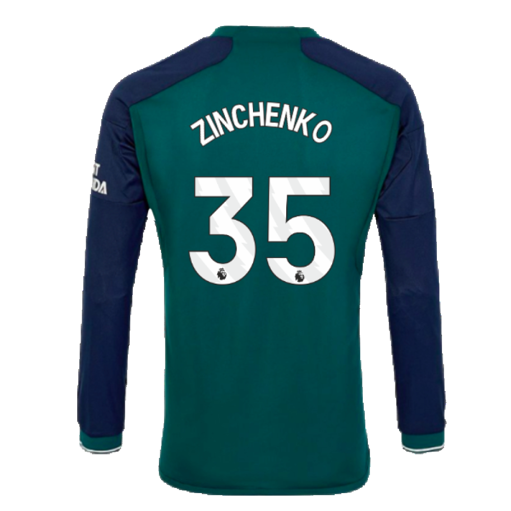 2023-2024 Arsenal Long Sleeve Third Shirt (Zinchenko 35)