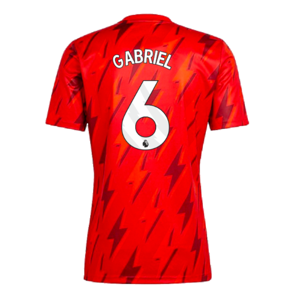 2023-2024 Arsenal Pre-Match Shirt (Red) (Gabriel 6)