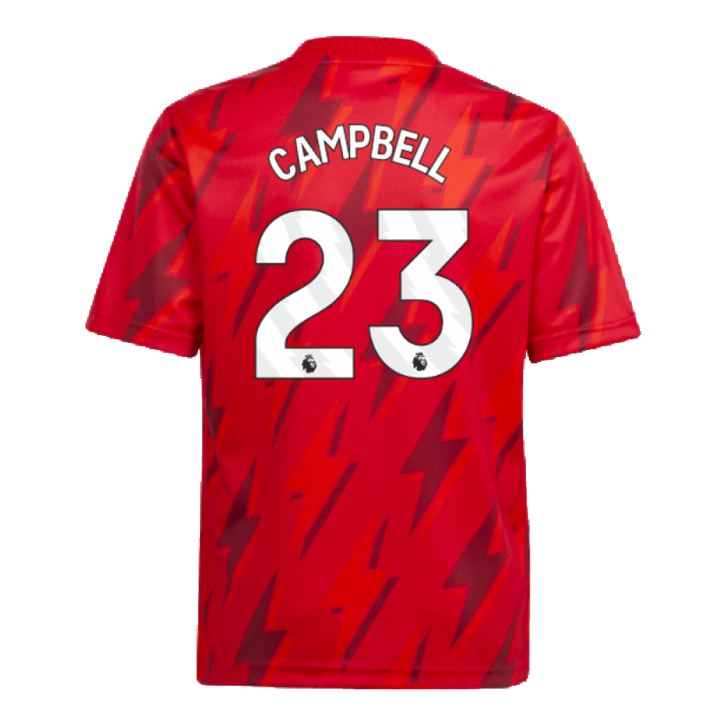 2023-2024 Arsenal Pre-Match Shirt (Red) - Kids (Campbell 23)