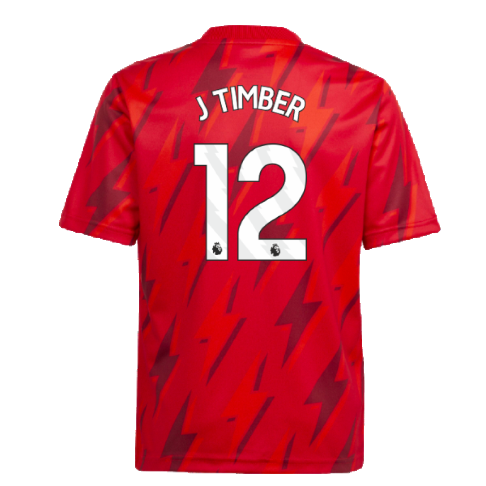 2023-2024 Arsenal Pre-Match Shirt (Red) - Kids (J Timber 12)