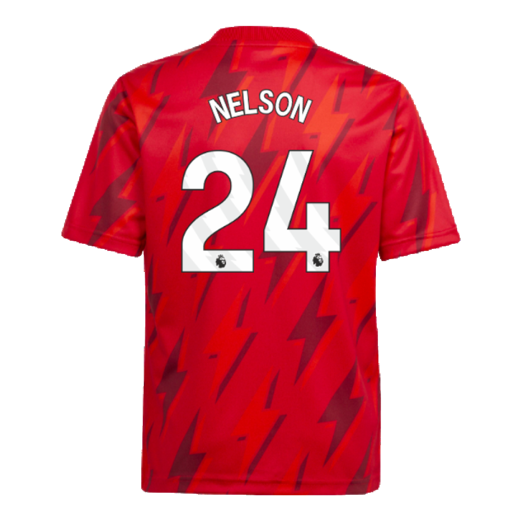 2023-2024 Arsenal Pre-Match Shirt (Red) - Kids (Nelson 24)