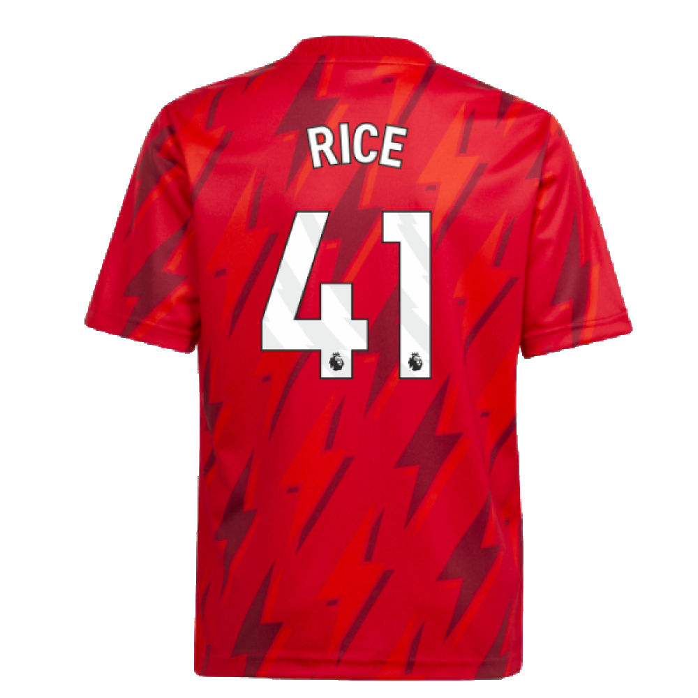 2023-2024 Arsenal Pre-Match Shirt (Red) - Kids (Rice 41)