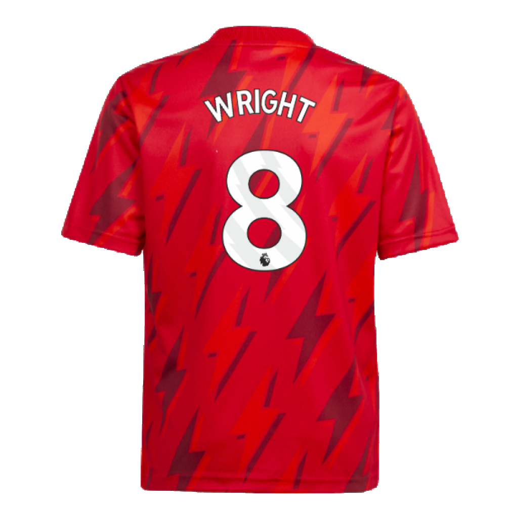 2023-2024 Arsenal Pre-Match Shirt (Red) - Kids (Wright 8)