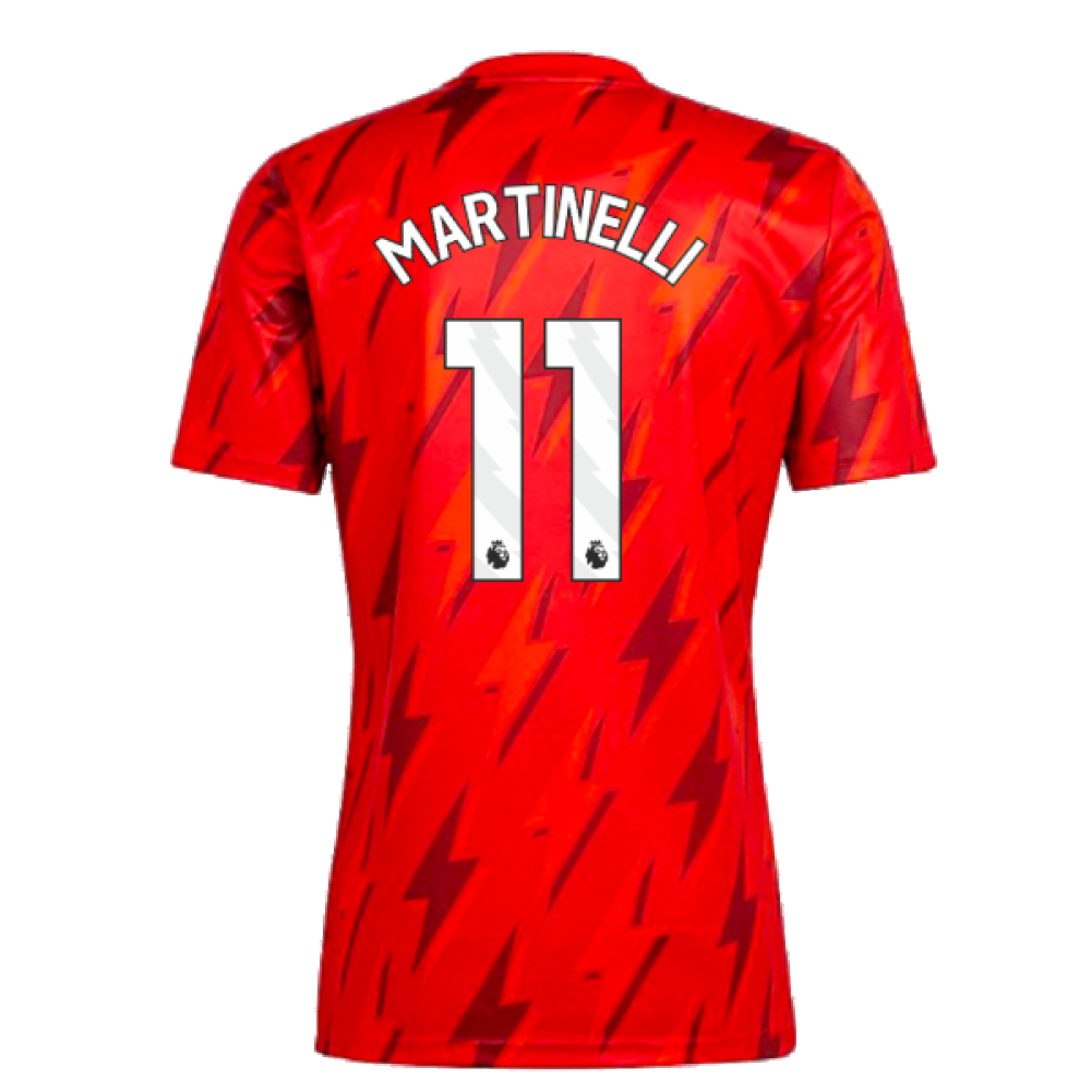 2023-2024 Arsenal Pre-Match Shirt (Red) (Martinelli 11)