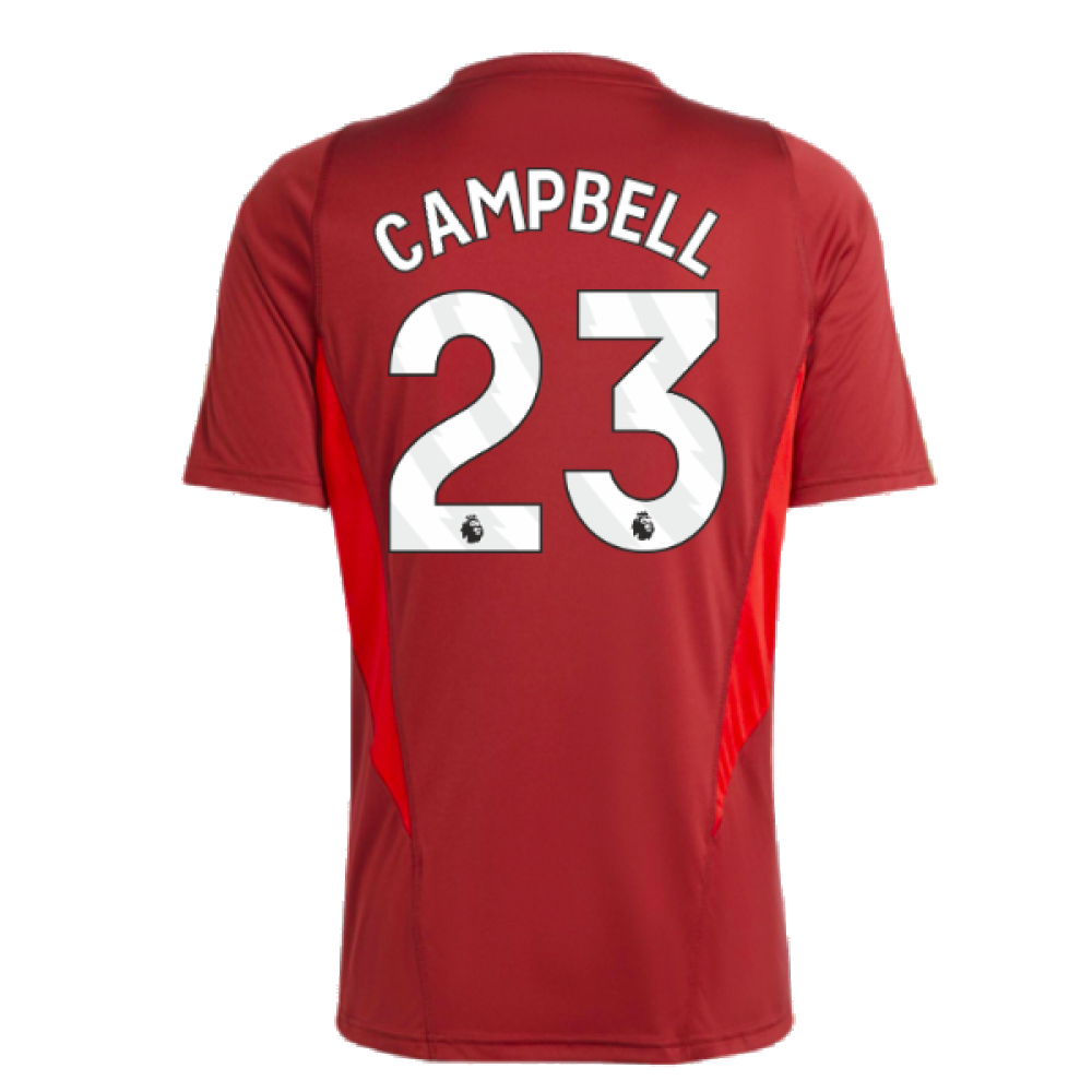 2023-2024 Arsenal Training Jersey (Red) (Campbell 23)