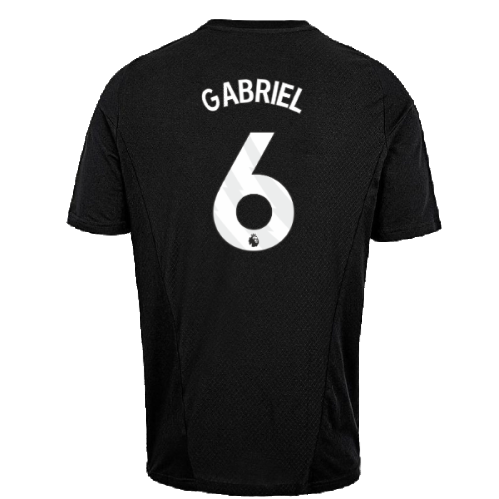 2023-2024 Arsenal Training Tee (Black) (Gabriel 6)