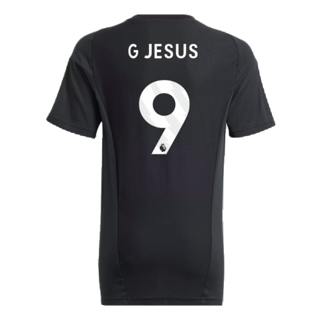 2023-2024 Arsenal Training Tee (Black) - Kids (G Jesus 9)