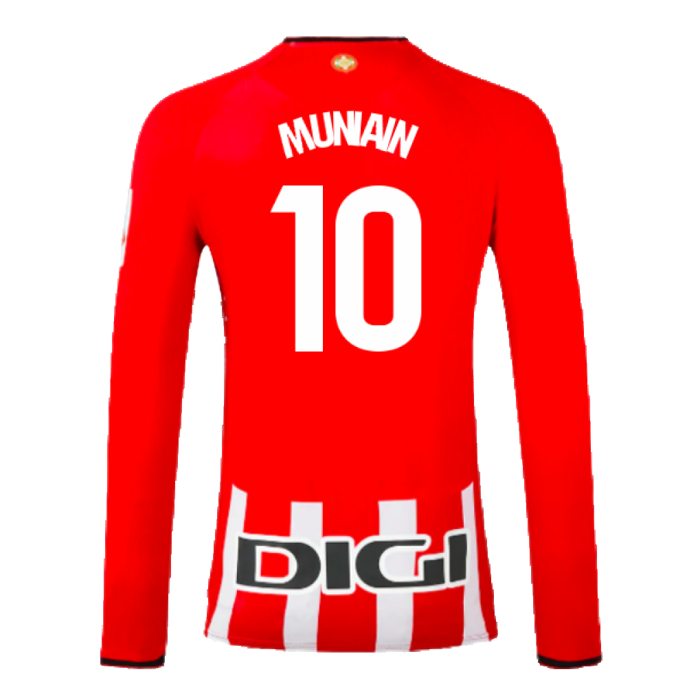 2023-2024 Athletic Bilbao Long Sleeve Home Shirt (Muniain 10)