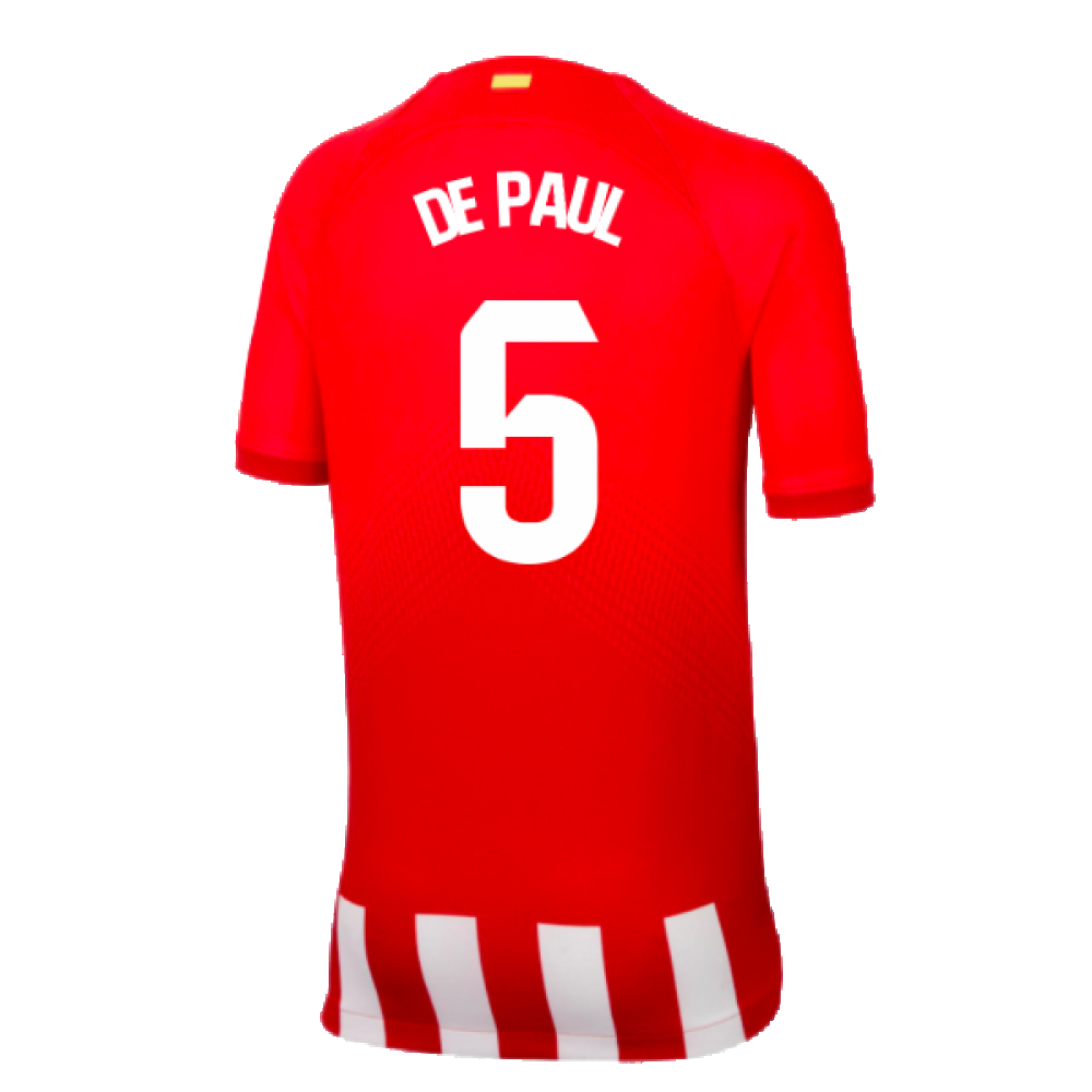 2023-2024 Atletico Madrid Home Shirt (Kids) (De Paul 5)