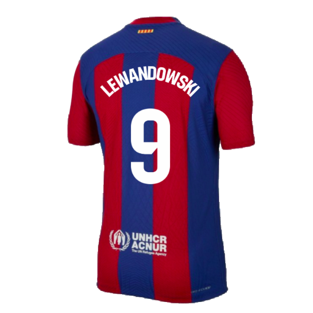 2023-2024 Barcelona Authentic Home Shirt (Lewandowski 9)