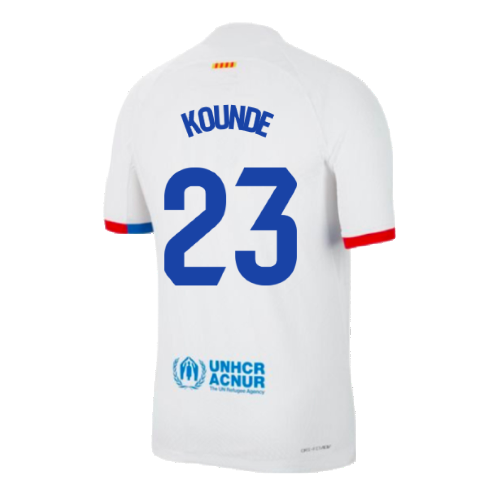 2023-2024 Barcelona Away Authentic Away Shirt (Kounde 23)