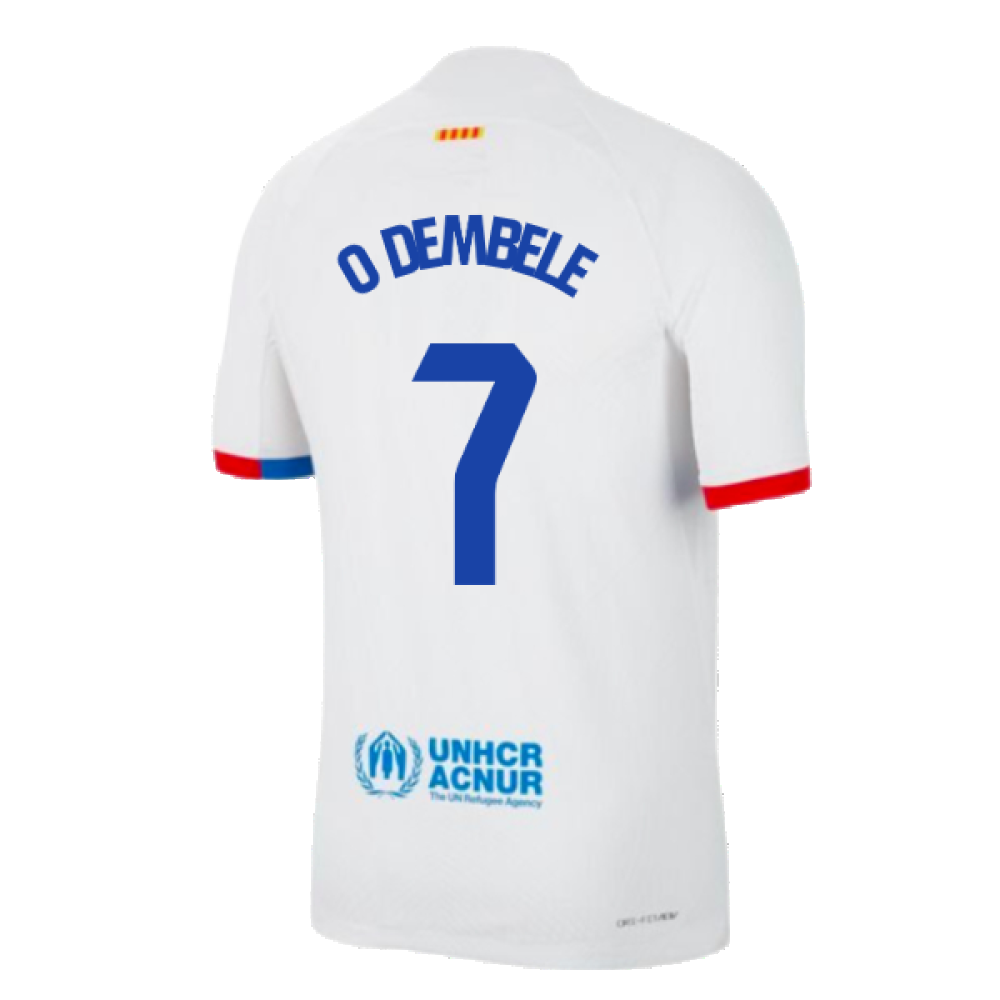 2023-2024 Barcelona Away Authentic Away Shirt (O Dembele 7)