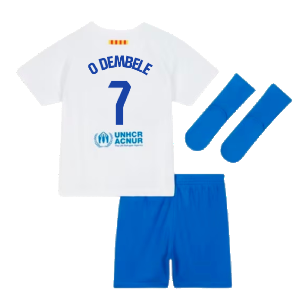 2023-2024 Barcelona Away Baby Kit (O Dembele 7)