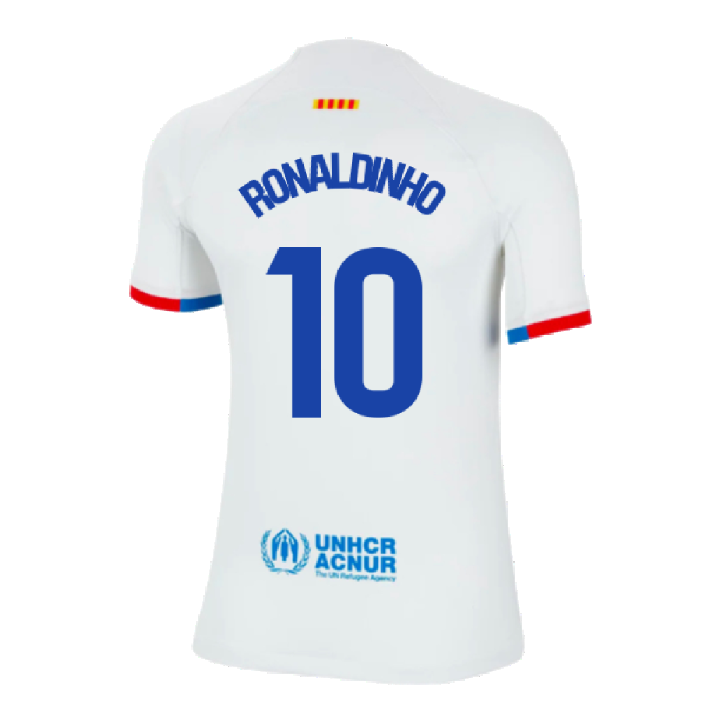 2023-2024 Barcelona Away Shirt (Kids) (Ronaldinho 10)