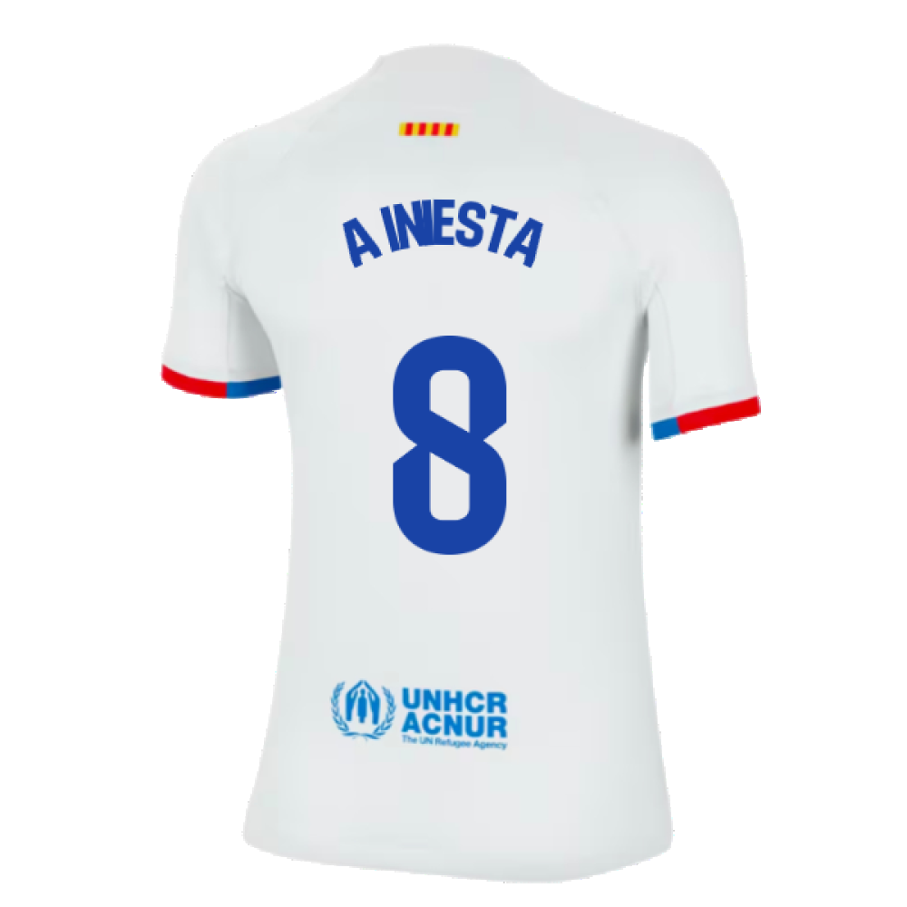 2023-2024 Barcelona Away Shirt (Ladies) (A Iniesta 8)