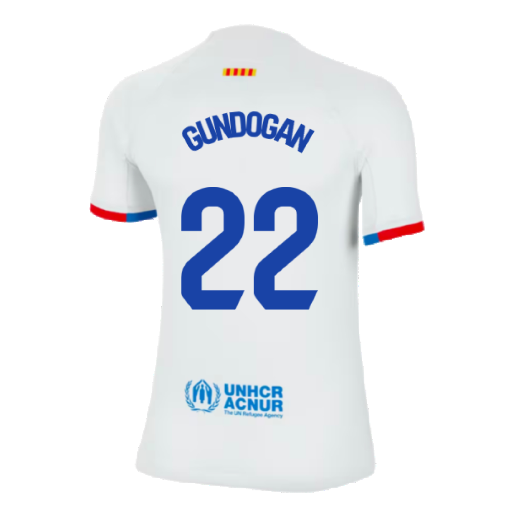 2023-2024 Barcelona Away Shirt (Ladies) (Gundogan 22)