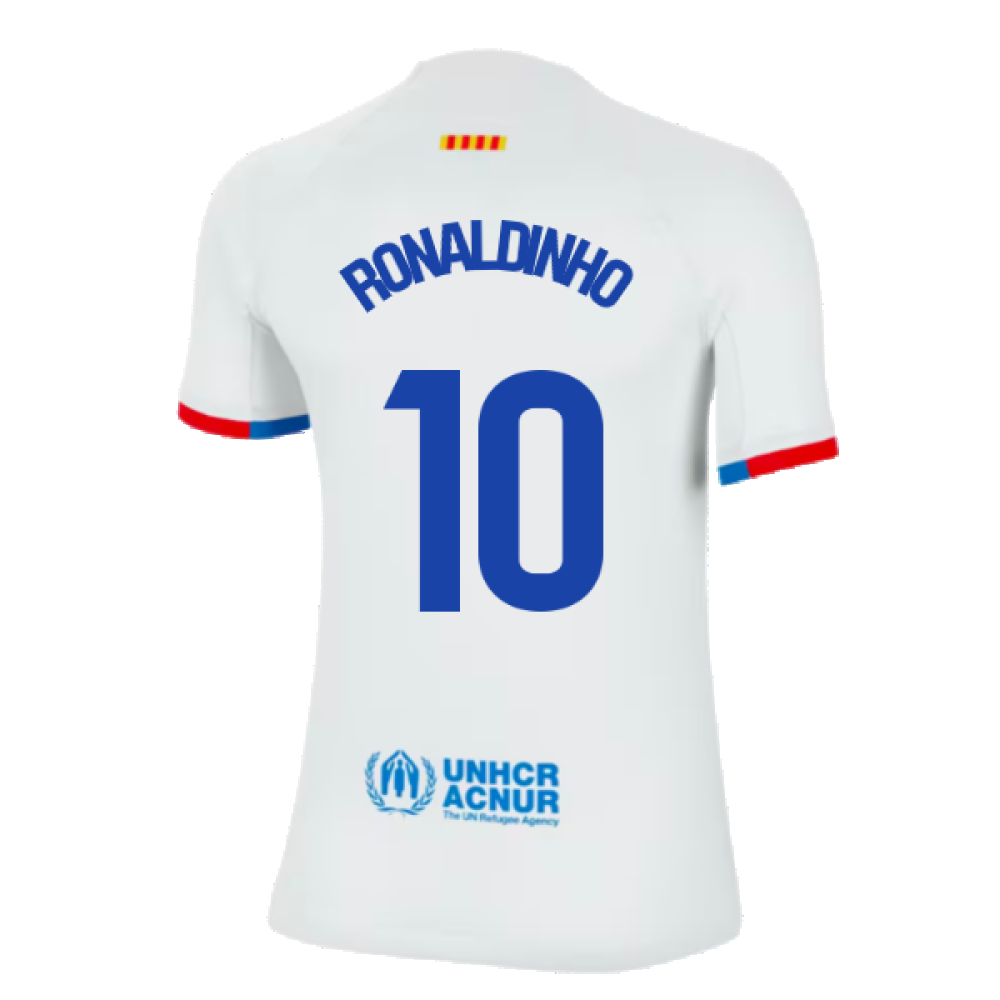 2023-2024 Barcelona Away Shirt (Ladies) (Ronaldinho 10)
