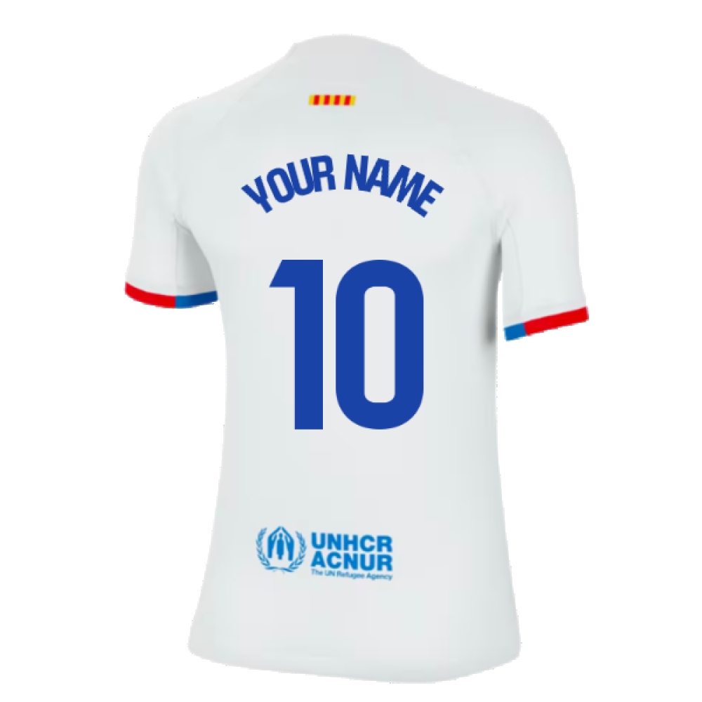 2023-2024 Barcelona Away Shirt (Ladies) (Your Name)