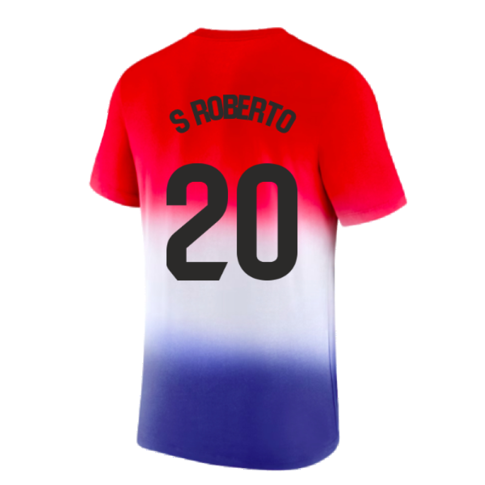 2023-2024 Barcelona Crest Tee (Blue) (S Roberto 20)