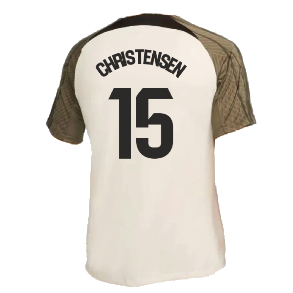 2023-2024 Barcelona Dri-Fit Strike Training Shirt (Grey) (Christensen 15)