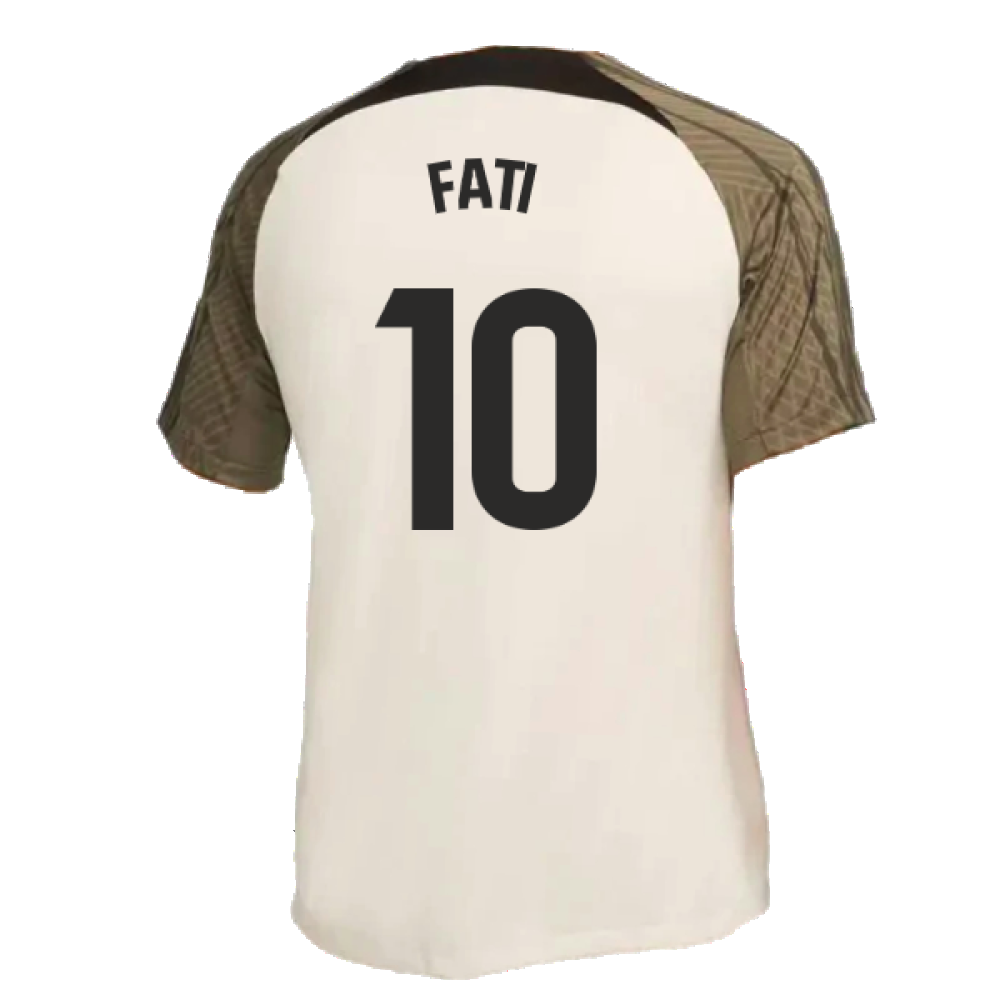 2023-2024 Barcelona Dri-Fit Strike Training Shirt (Grey) (Fati 10)