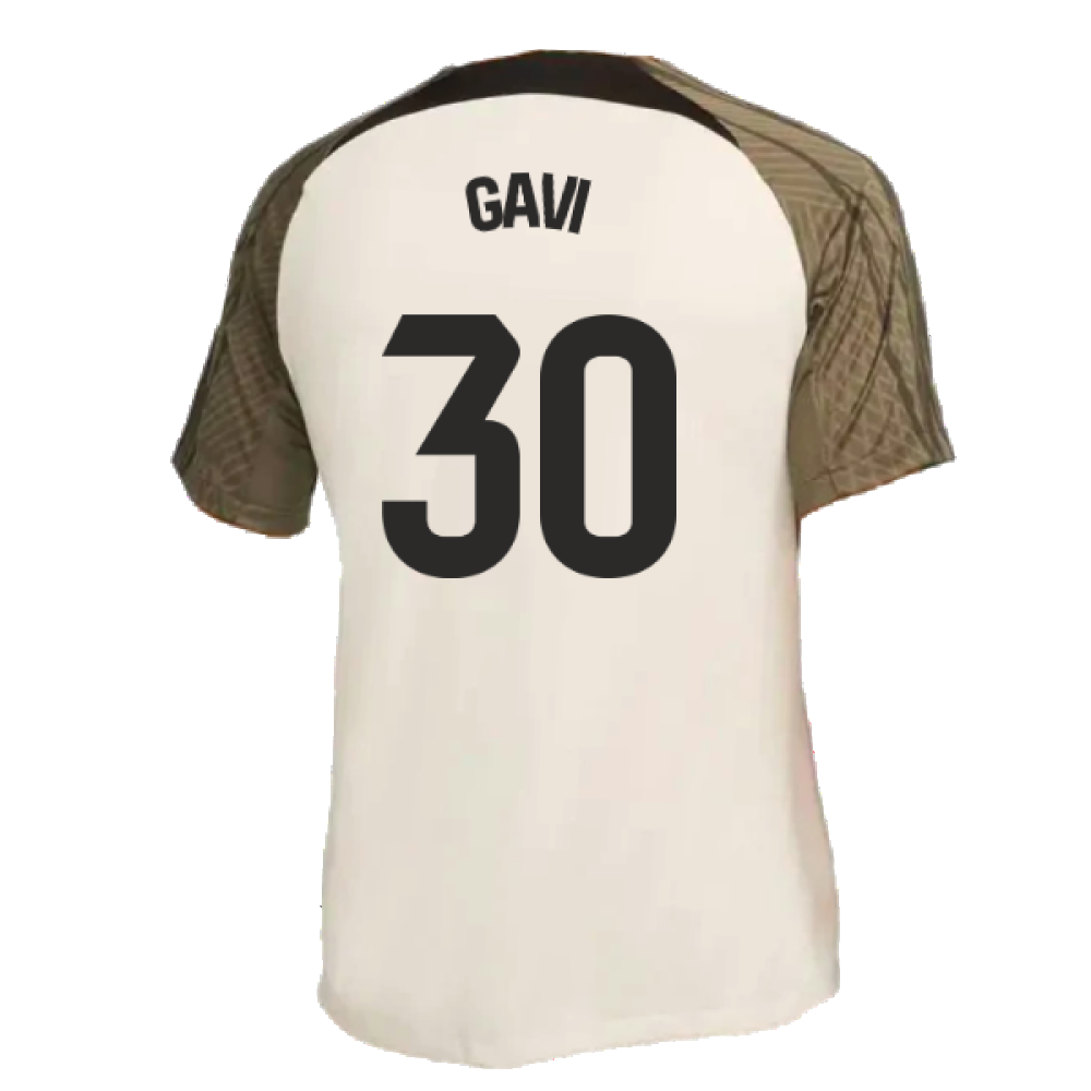 2023-2024 Barcelona Dri-Fit Strike Training Shirt (Grey) (Gavi 30)