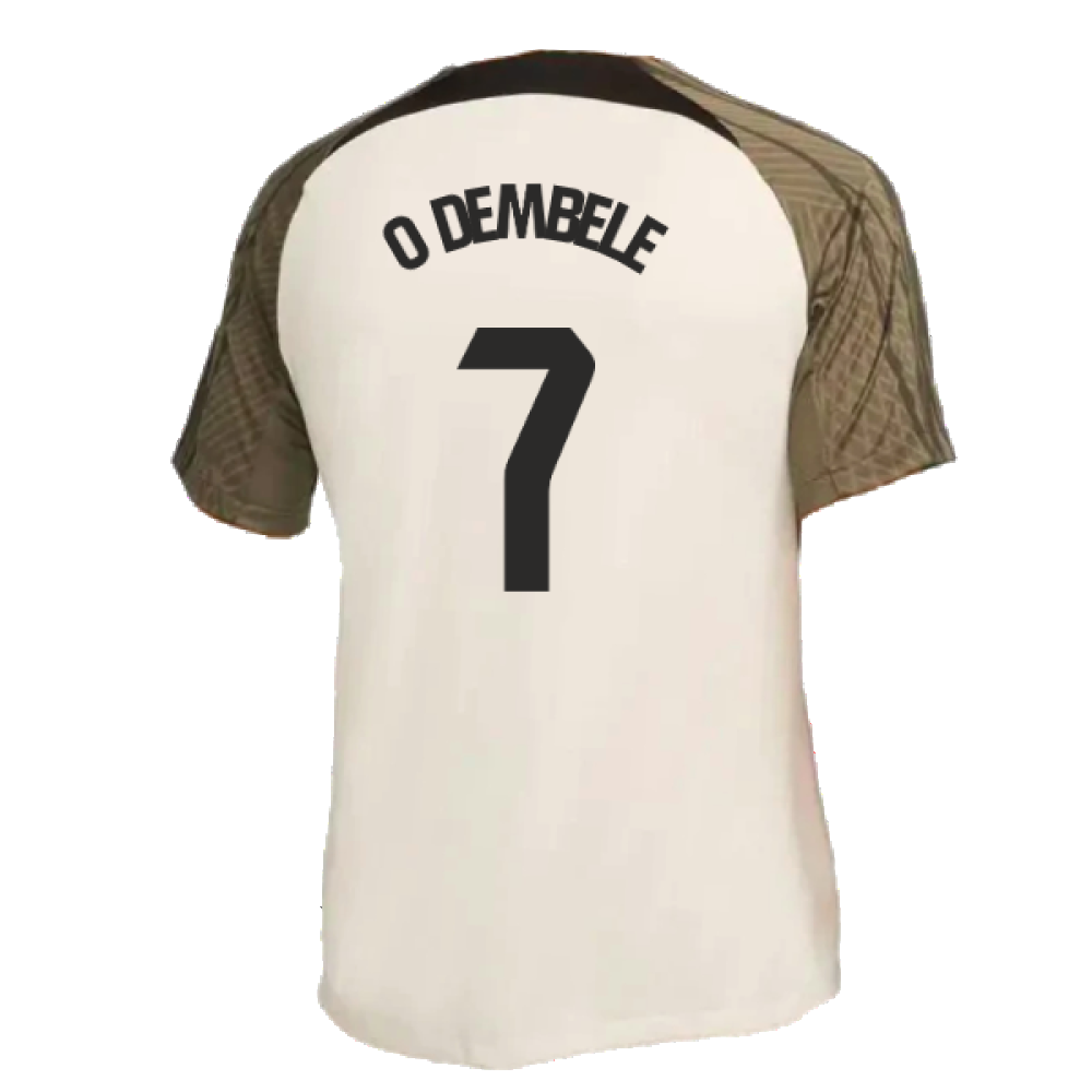 2023-2024 Barcelona Dri-Fit Strike Training Shirt (Grey) (O Dembele 7)