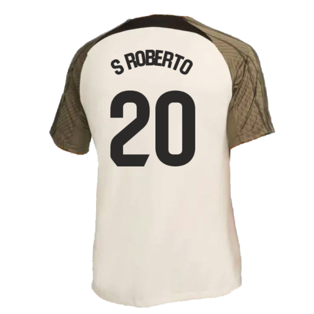 2023-2024 Barcelona Dri-Fit Strike Training Shirt (Grey) (S Roberto 20)