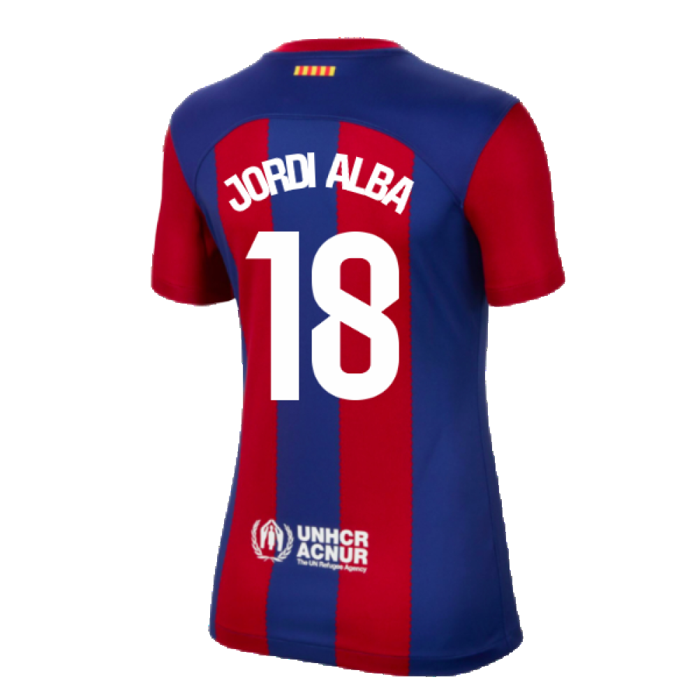 2023-2024 Barcelona Home Shirt (Ladies) (Jordi Alba 18)