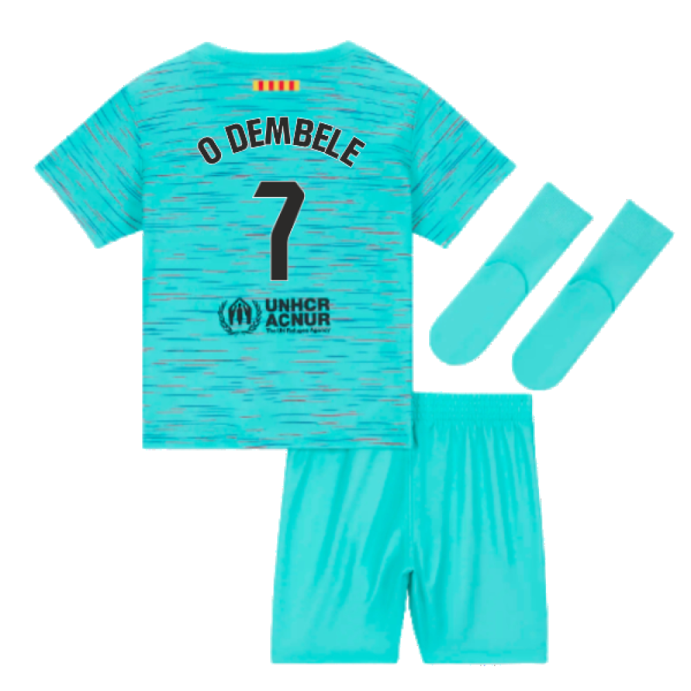 2023-2024 Barcelona Infants Baby Third Kit (O Dembele 7)