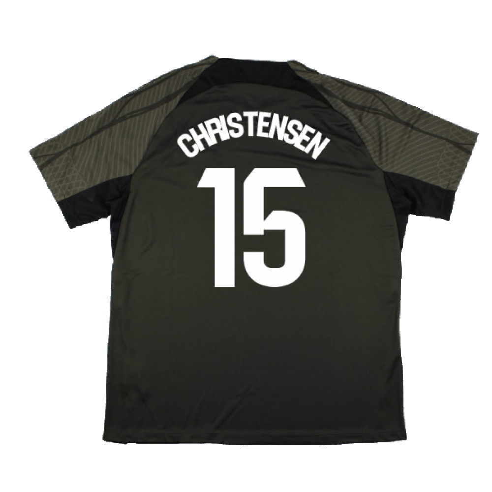 2023-2024 Barcelona Strike Dri-Fit Training Shirt (Sequoia) (Christensen 15)