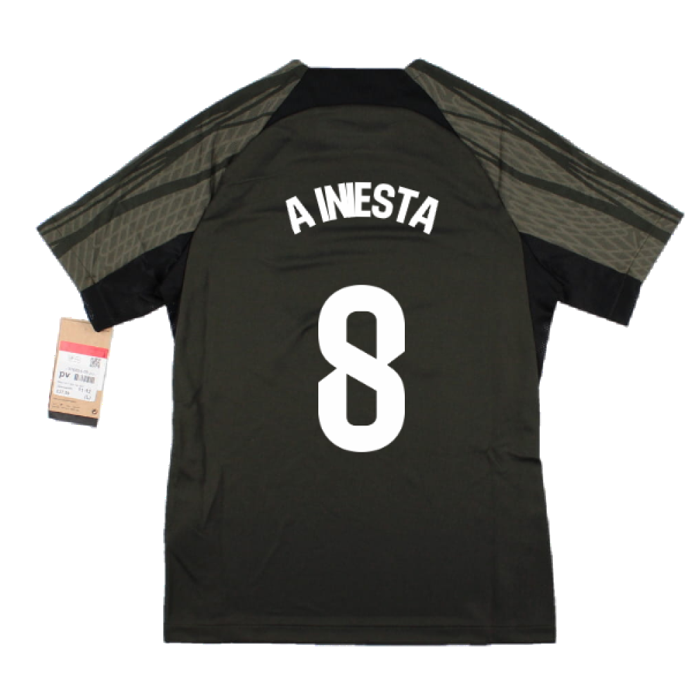 2023-2024 Barcelona Strike Dri-Fit Training Shirt (Sequoia) - Kids (A Iniesta 8)