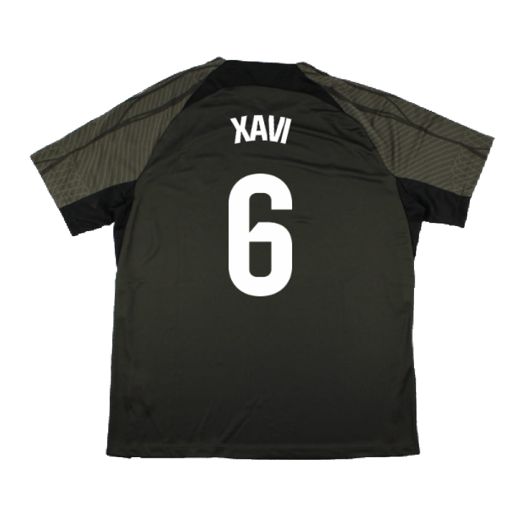 2023-2024 Barcelona Strike Dri-Fit Training Shirt (Sequoia) (Xavi 6)