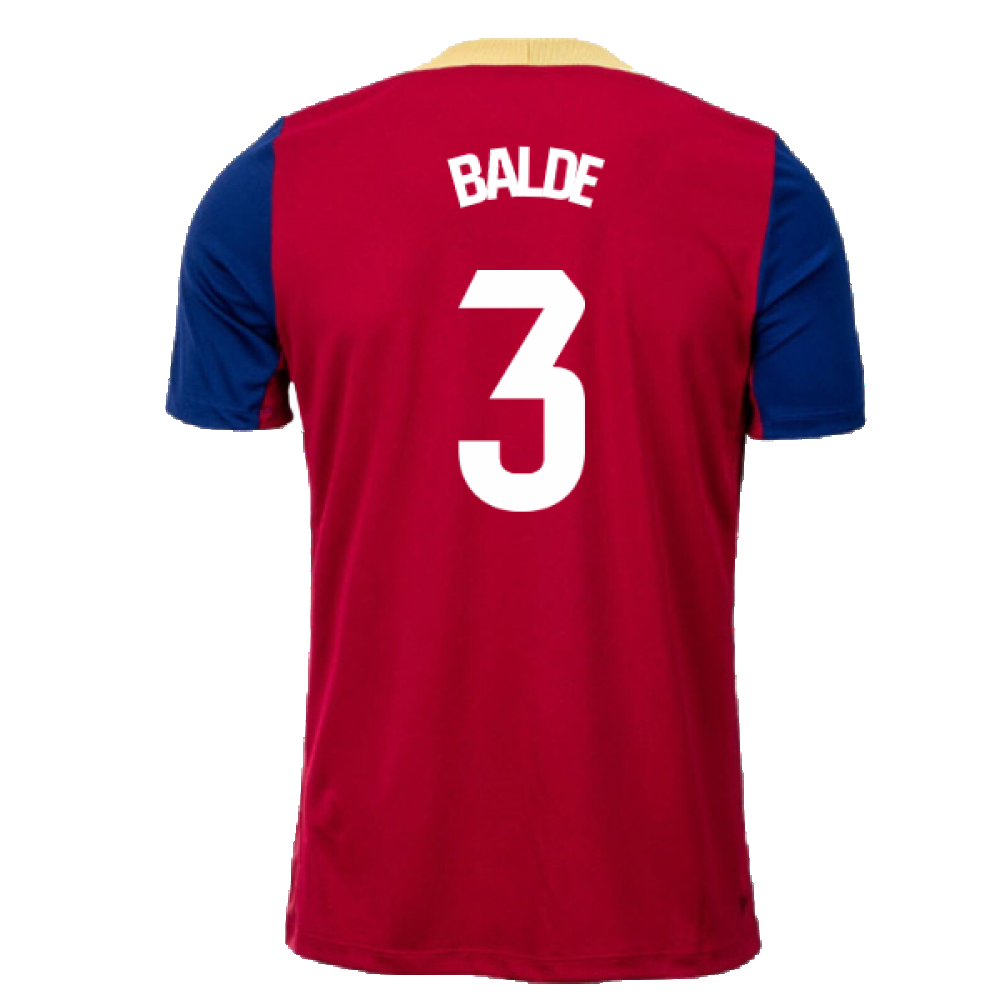 2023-2024 Barcelona Strike Training Shirt (Red) (Balde 3)