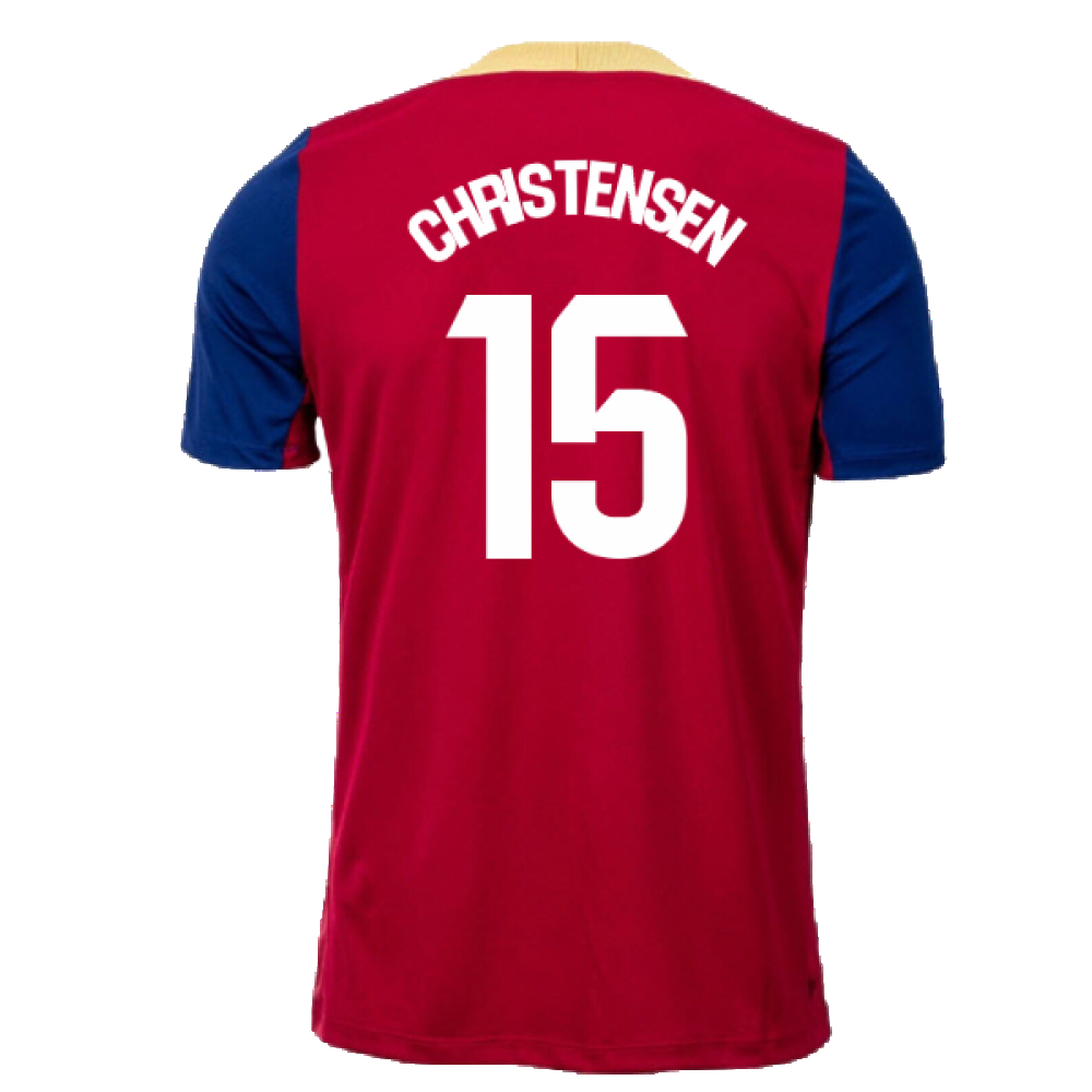 2023-2024 Barcelona Strike Training Shirt (Red) (Christensen 15)