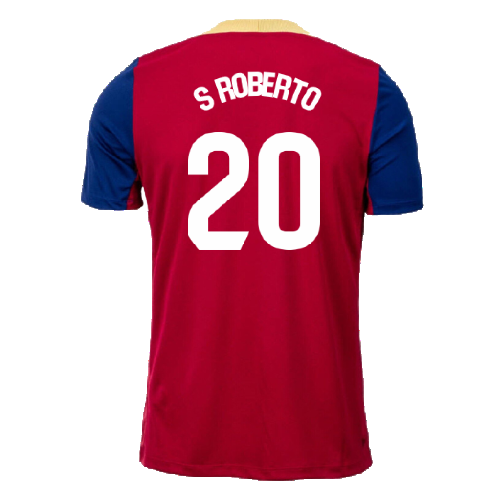 2023-2024 Barcelona Strike Training Shirt (Red) (S Roberto 20)