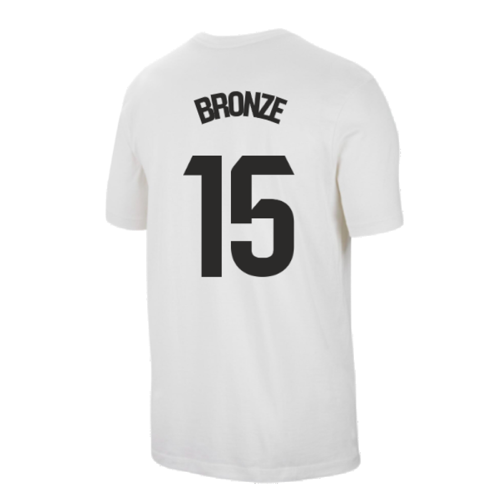 2023-2024 Barcelona Swoosh Club Tee (White) (Bronze 15)