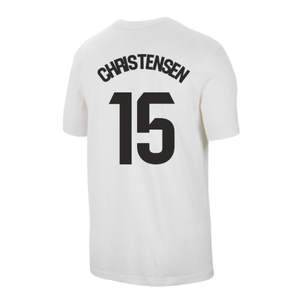 2023-2024 Barcelona Swoosh Club Tee (White) (Christensen 15)