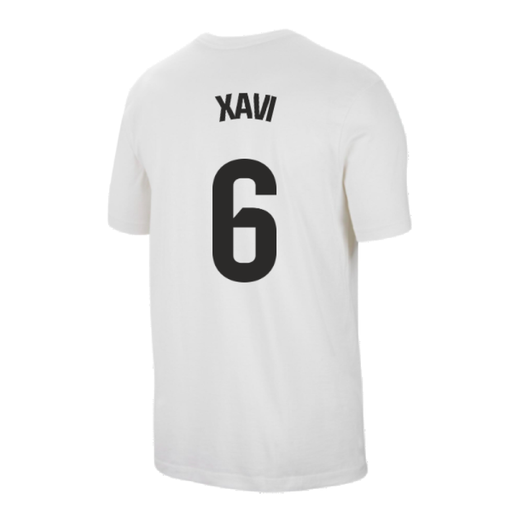 2023-2024 Barcelona Swoosh Club Tee (White) (Xavi 6)