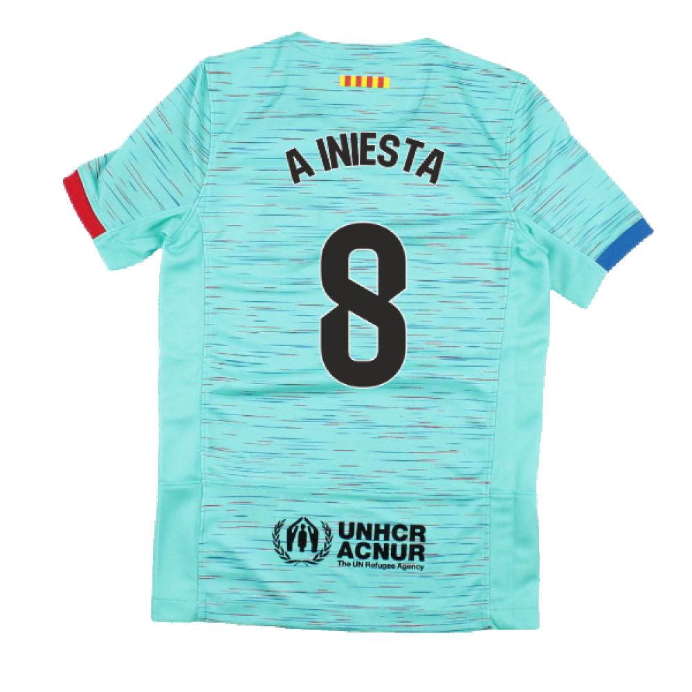 2023-2024 Barcelona Third Shirt (Kids) (A Iniesta 8)