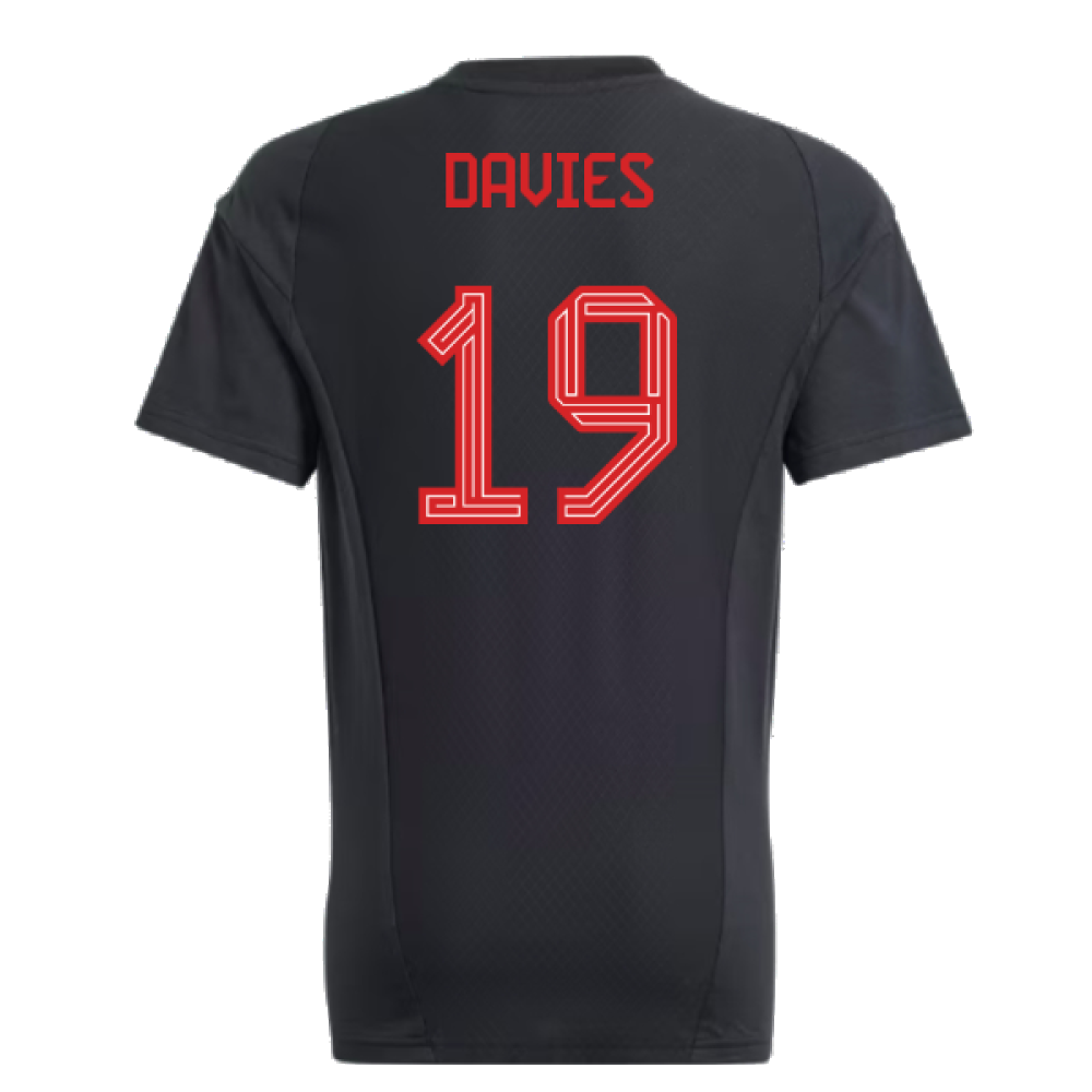 2023-2024 Bayern Munich Core Tee (Black) - Kids (Davies 19)