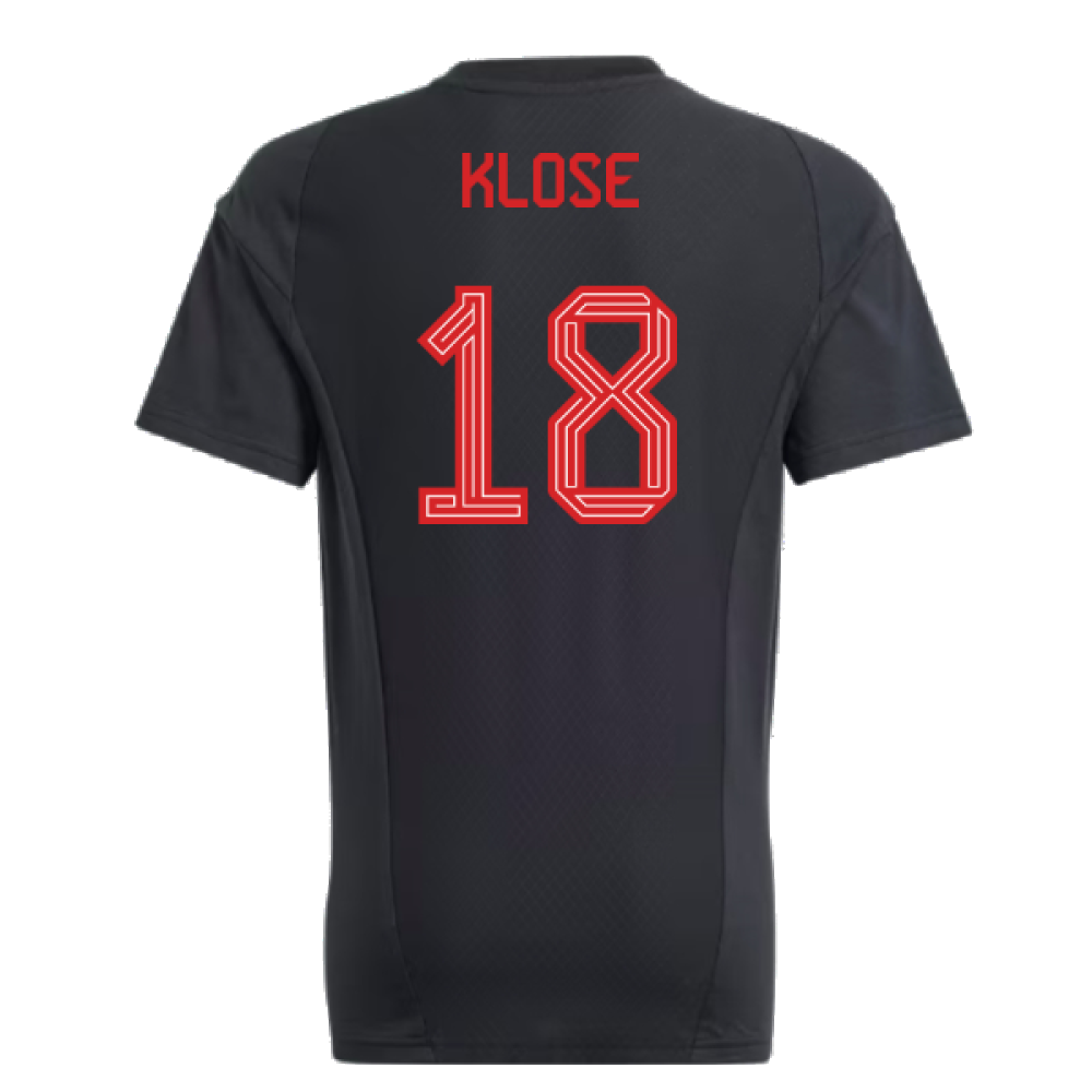 2023-2024 Bayern Munich Core Tee (Black) - Kids (Klose 18)